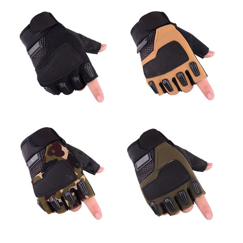 NEW Men's Tactical Gloves Military Army Shooting Half Fingerless Gloves Outdoor Sports Anti-Slip Gloves Airsoft Bicycle