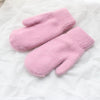 YSDNCHI Hot Sale Fashion Women Girl Winter Gloves Pure Color Rabbit Fur Mittens Soft Warm Candy Color Double Layer Female Gloves