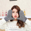 YSDNCHI Hot Sale Fashion Women Girl Winter Gloves Pure Color Rabbit Fur Mittens Soft Warm Candy Color Double Layer Female Gloves