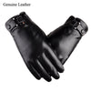 Plus Velvet 2018 men's genuine leather gloves sheepskin gloves fashion female windproof gloves autumn and winter mittnes